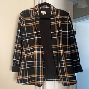Loft Plaid Blazer